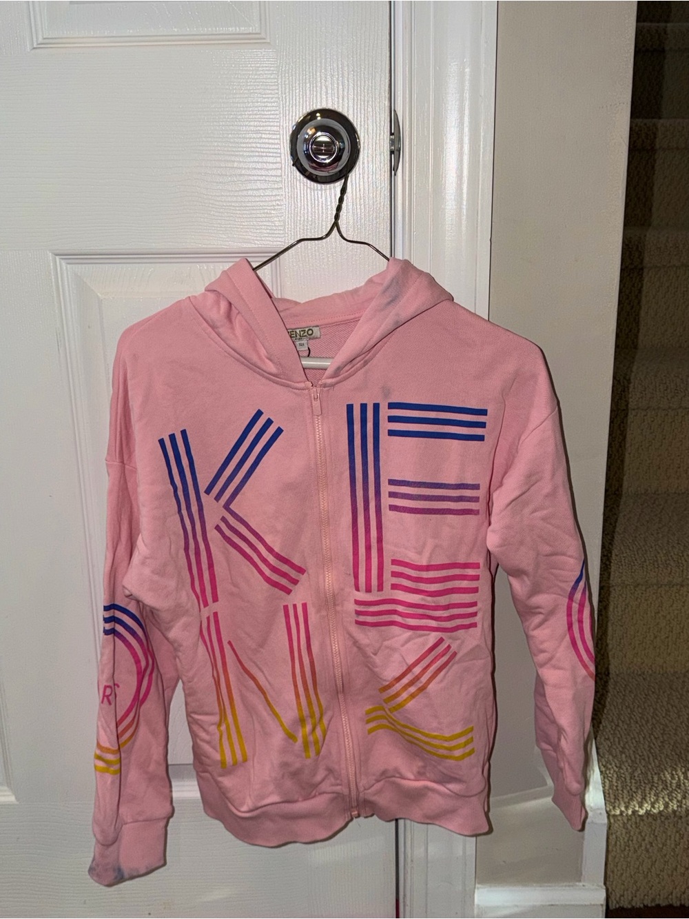 KENZO 🚨 Pink Graphic Zip Hoodie